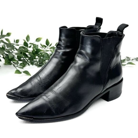 Acne Studios Black Jensen Ankle Boots 6.5